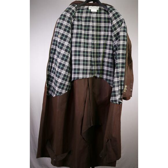 Antartex Country Brown Waxed Cotton Full Length Riding Hunting Coat Jacket M - Picture 6 of 9